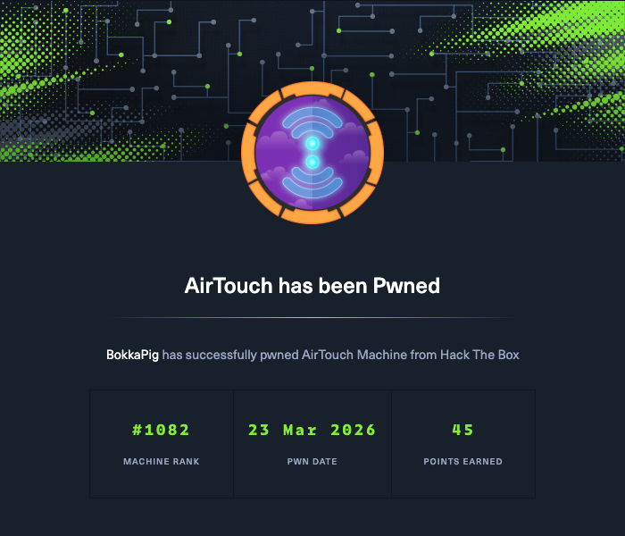 AirTouch pwned certificate