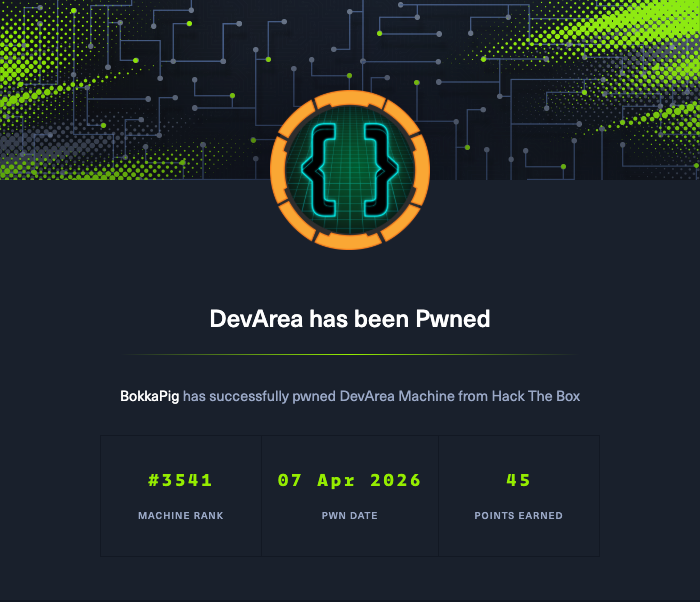 DevArea pwned certificate